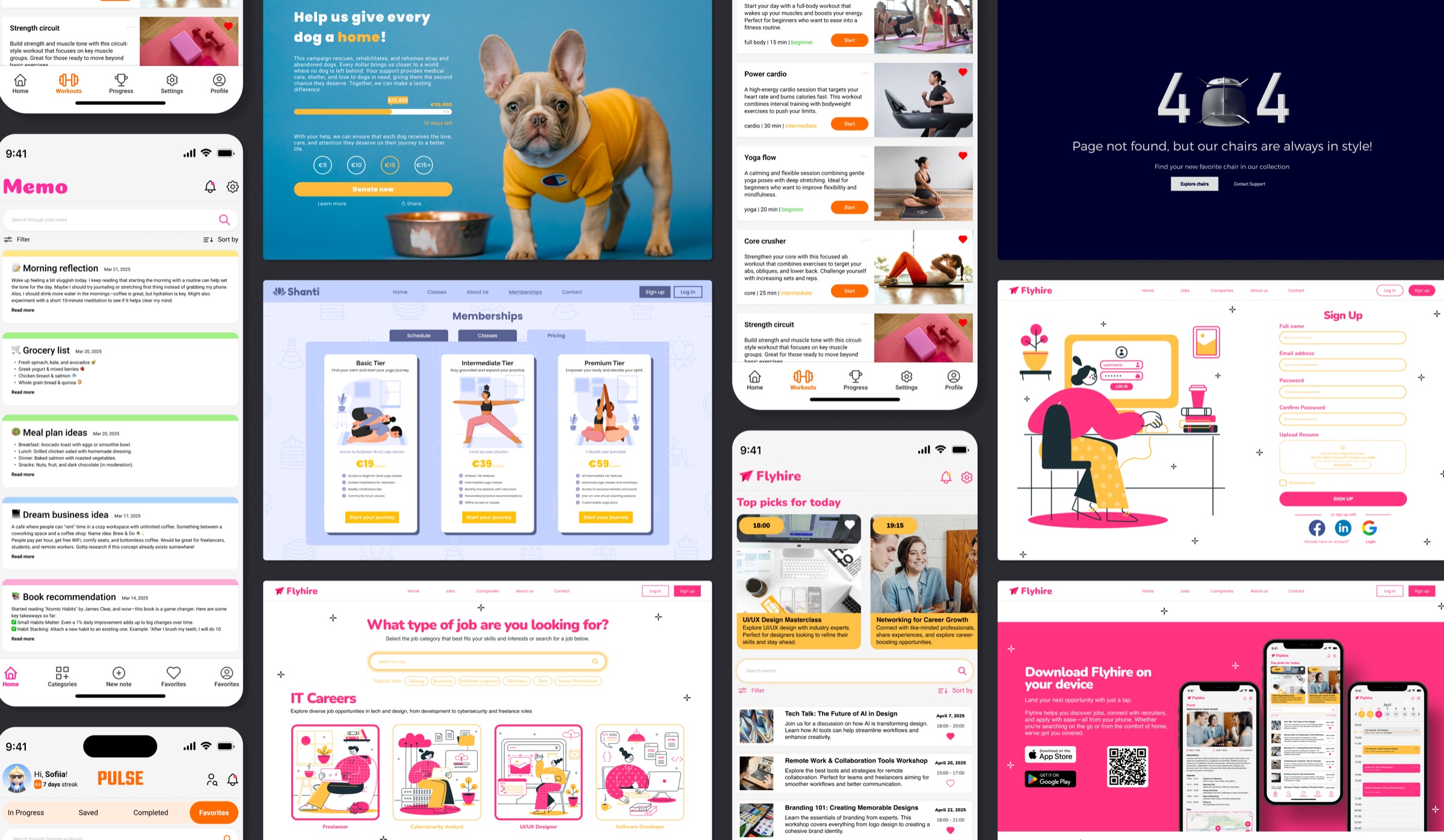DailyUI Challenge overview